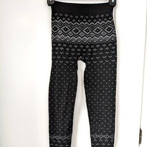 Wallflower fleece-lined, black & gray leggings, UNUSED